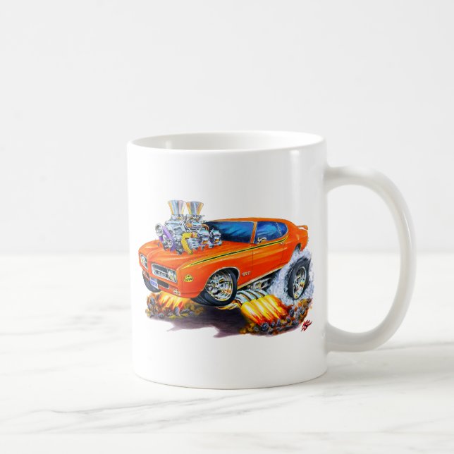 1969 GTO Judge Orange Car Coffee Mug (Right)