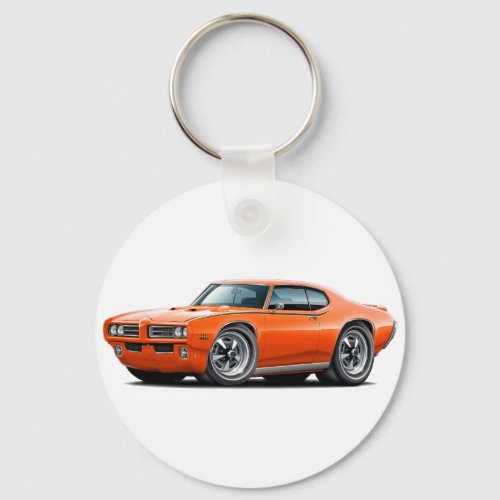 1969 GTO Judge Orange Car Keychain