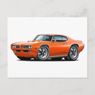 1969 GTO Judge Orange Car Postcard