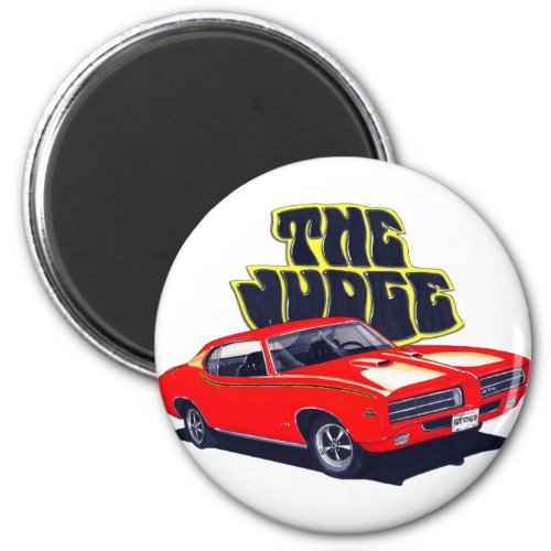 1969 GTO Judge Red Car Magnet