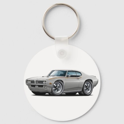 1969 GTO Judge Silver Car Keychain