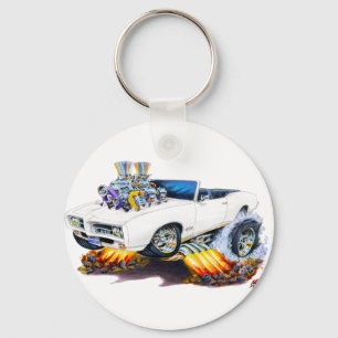 1969 GTO White Convertible Keychain
