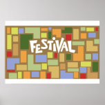 1969 Harlem Cultural Festival Stage Design Poster<br><div class="desc">Stage design from the 1969 Harlem Cultural Festival,  as documented in the Academy Award winning documentary "Summer of Soul"</div>