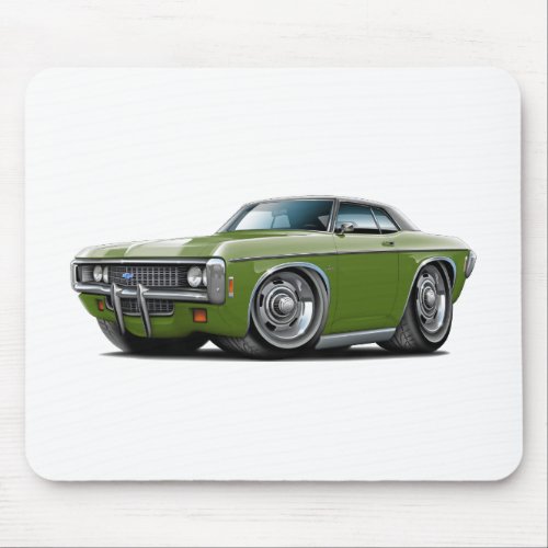 1969 Impala Frost Green_Black Top Car Mouse Pad