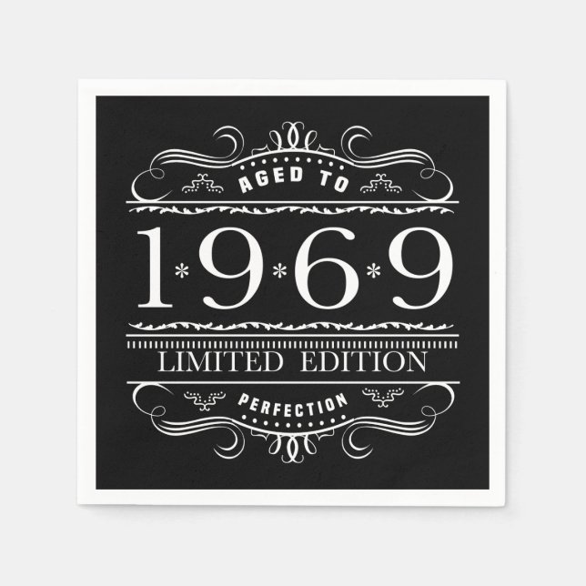 1969 Limited Edition Birthday Napkins (Front)