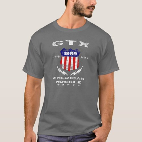 1969 Plymouth GTX American Muscle v3 T-Shirt