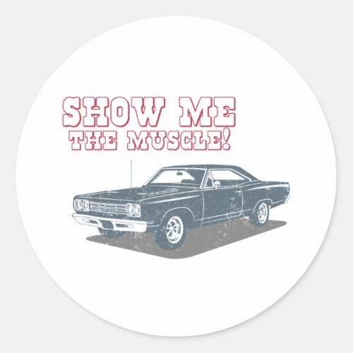 1969 Plymouth Road Runner Classic Round Sticker