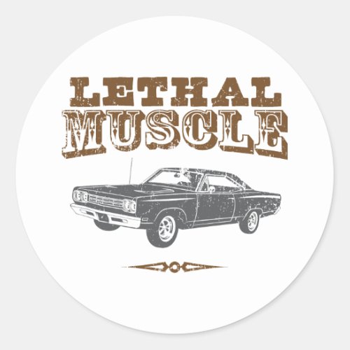 1969 Plymouth Road Runner Classic Round Sticker