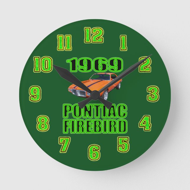 1969 Pontiac Fire Bird Clock. Round Clock (Front)