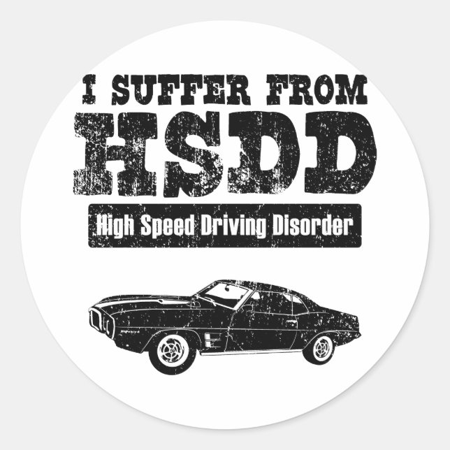 1969 Pontiac Firebird Classic Round Sticker (Front)