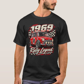 1969 Red British Compact Classic Rally Racing Car  T-Shirt