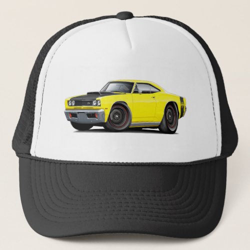 1969 Super Bee Yellow-Black Stock Wheels Trucker Hat