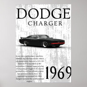 1969 vintage car poster