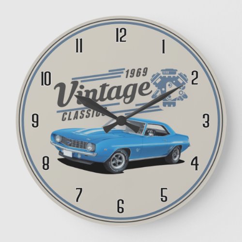 1969 Vintage Classics Camaro Large Clock