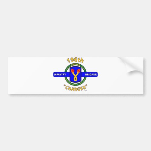 196TH INFANTRY BRIGADE CHARGER VIETNAM BUMPER STICKER