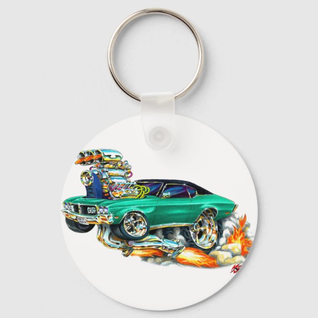 1970-72 Buick GS Green Car Keychain (Front)