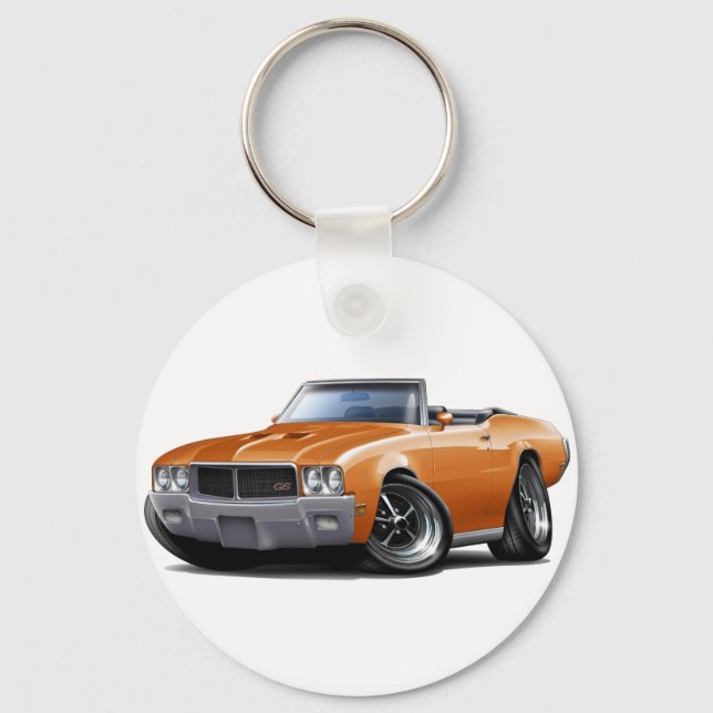 1970-72 Buick GS Orange Convertible Keychain (Front)