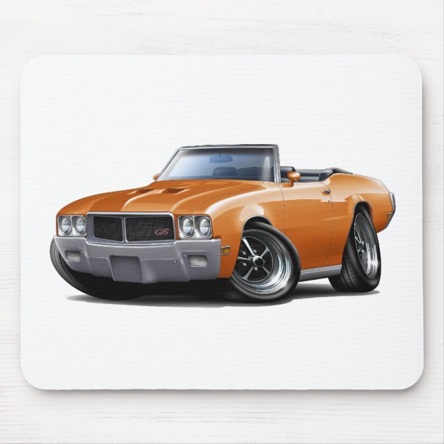 1970-72 Buick GS Orange Convertible Mouse Pad (Front)