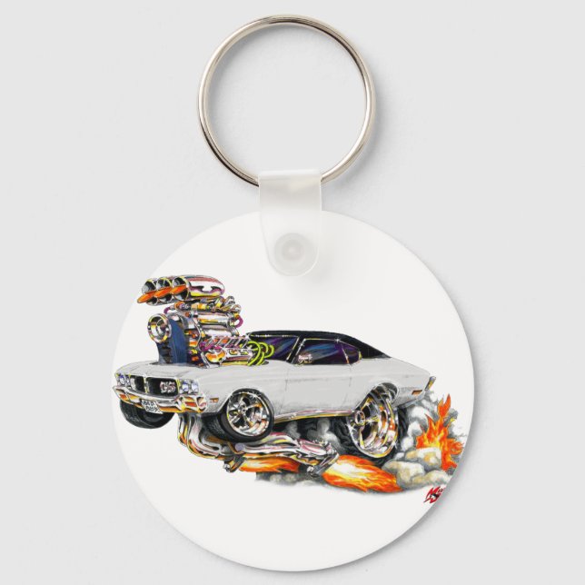 1970-72 Buick GS White Car Keychain (Front)