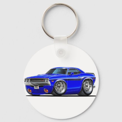 1970-72 Challenger Blue Car Keychain