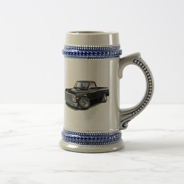 1970-72 Chevy C10 Black Truck Beer Stein (Right)