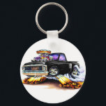 1970-72 Chevy C10 Black Truck Keychain<br><div class="desc">Keychain Template</div>
