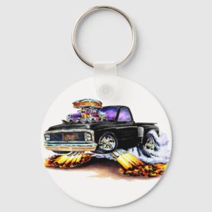1970-72 Chevy C10 Black Truck Keychain