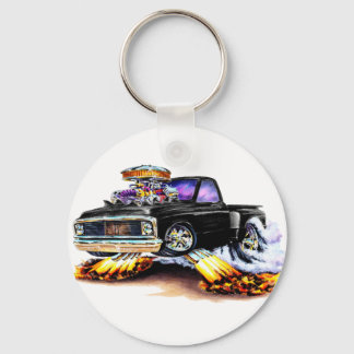 1970-72 Chevy C10 Black Truck Keychain
