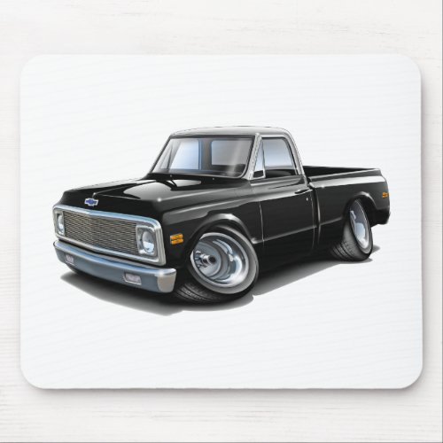 1970_72 Chevy C10 Black_White Top Truck Mouse Pad
