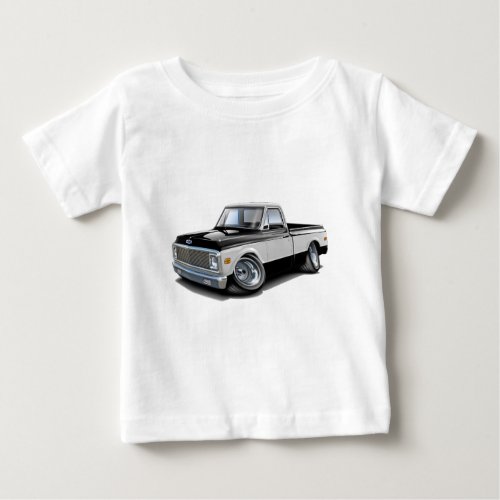 1970_72 Chevy C10 Black_White Truck Baby T_Shirt