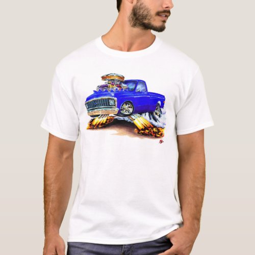 1970_72 Chevy C10 Blue Longbed T_Shirt