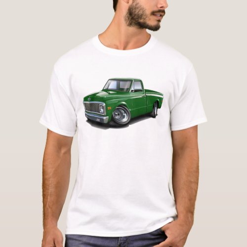 1970_72 Chevy C10 Green Truck T_Shirt