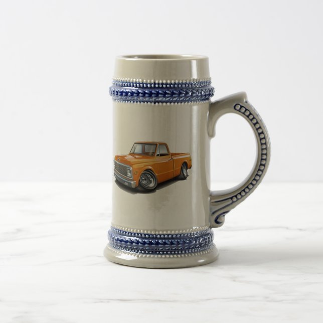 1970-72 Chevy C10 Orange Truck Beer Stein (Right)
