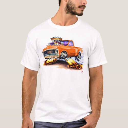 1970_72 Chevy C10 Orange Truck T_Shirt