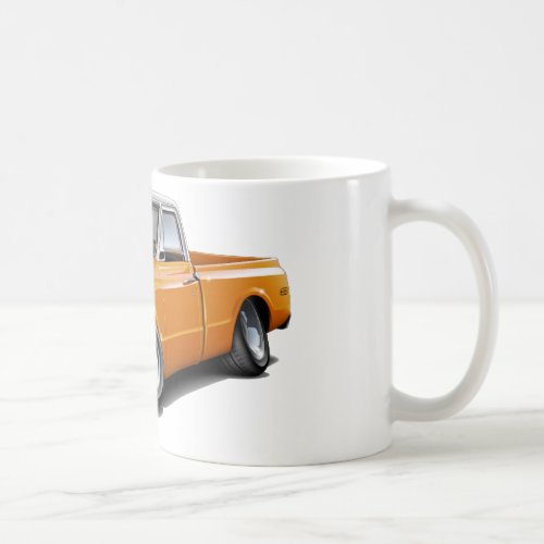 1970_72 Chevy C10 Orange_White Top Truck Coffee Mug
