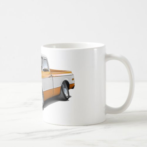 1970_72 Chevy C10 Orange_White Truck Coffee Mug