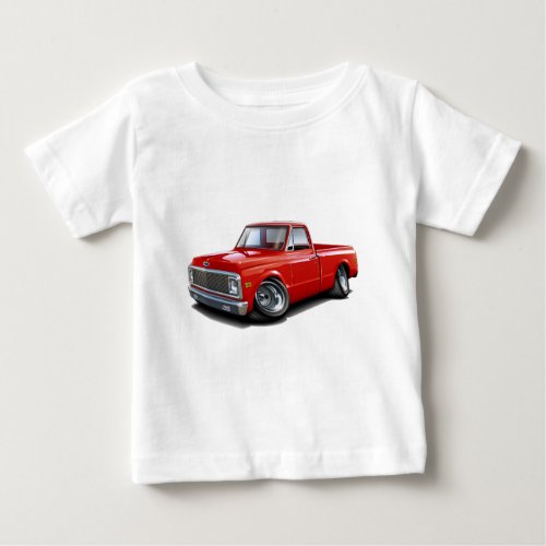 1970_72 Chevy C10 Red Truck Baby T_Shirt