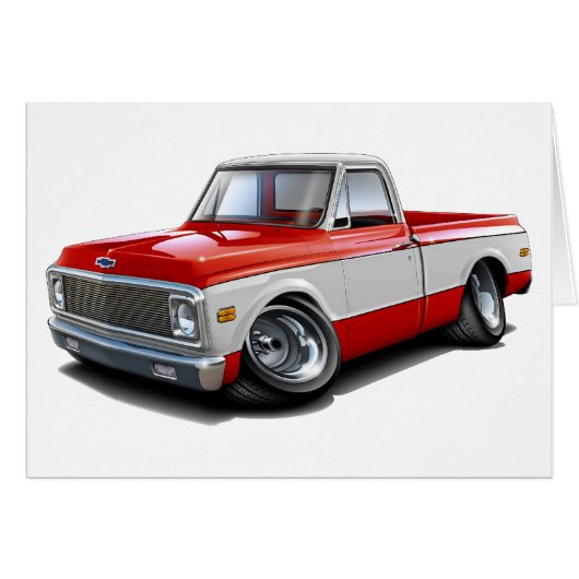 1970-72 Chevy C10 Red-White Truck (Front Horizontal)