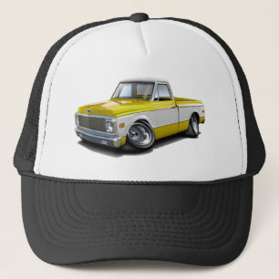 1970-72 Chevy C10 Yellow-White Truck Trucker Hat