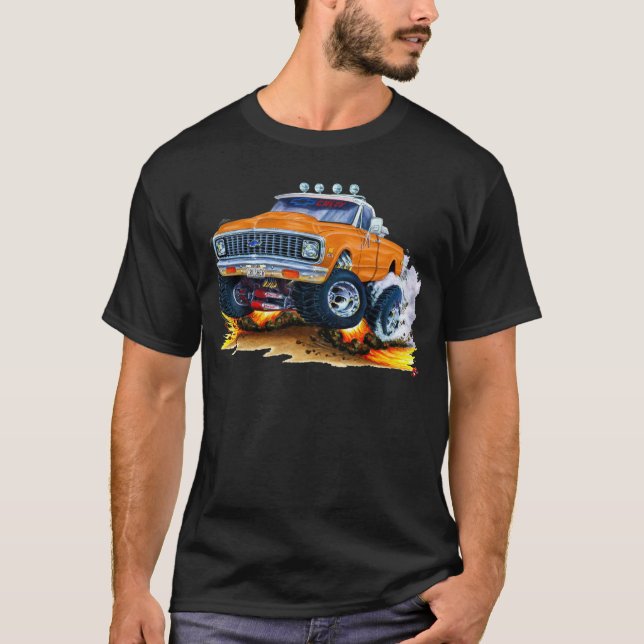 1970-72 Chevy CK1500 Orange Truck T-Shirt (Front)
