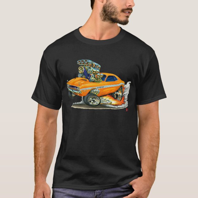 1970-72 Dodge Challenger Orange Car T-Shirt (Front)