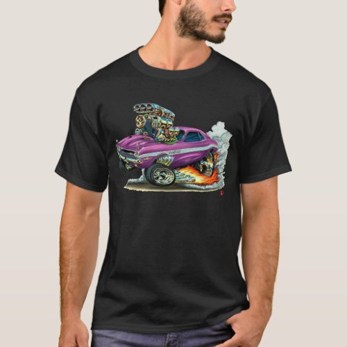 1970_72 Dodge Challenger Purple Car T_Shirt