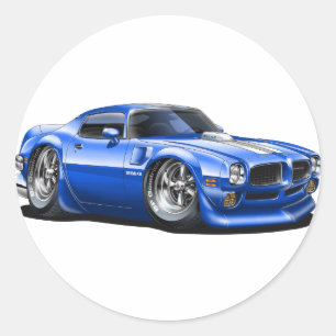 1970/72 Trans Am Blue Car Classic Round Sticker