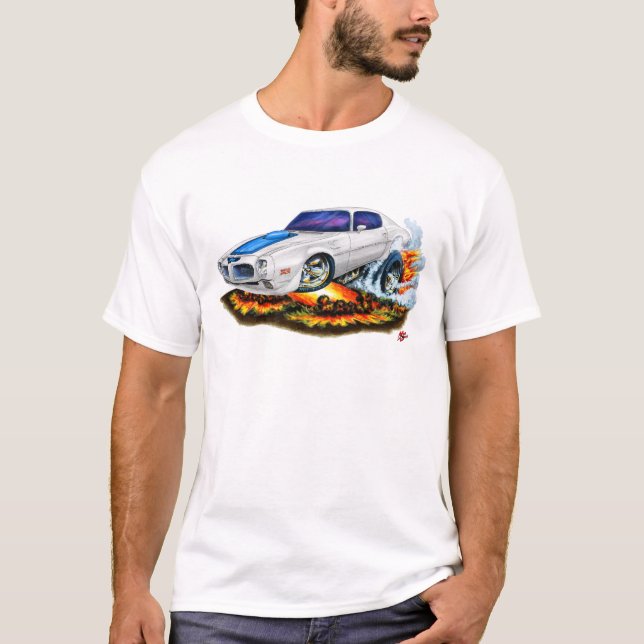 1970-72 Trans Am White Car T-Shirt (Front)
