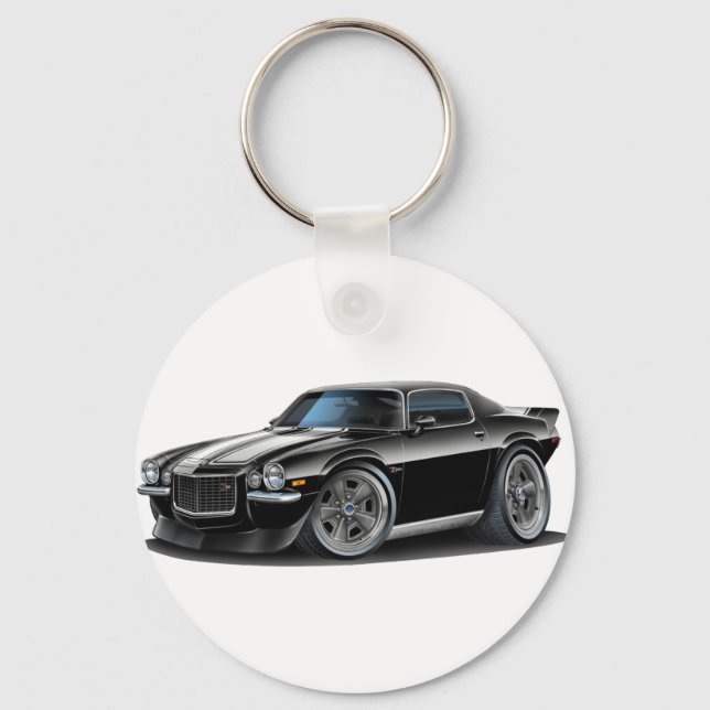 1970-73 Camaro Blk/Wht Car Keychain (Front)