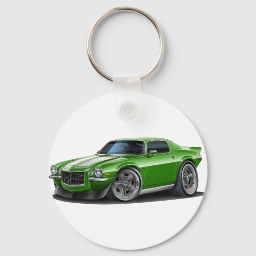 1970-73 Camaro Grn/Wht Car Keychain