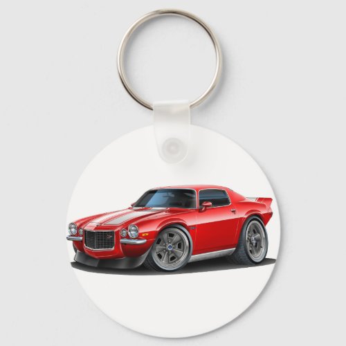 1970-73 Camaro Red/Wht Keychain