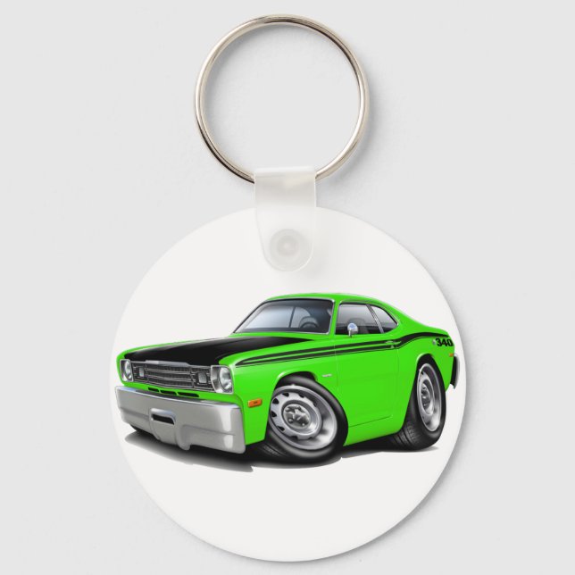 1970-74 Duster 340 Lime Car Keychain (Front)