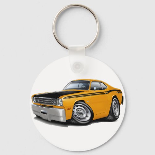 1970_74 Duster 340 Orange Car Keychain