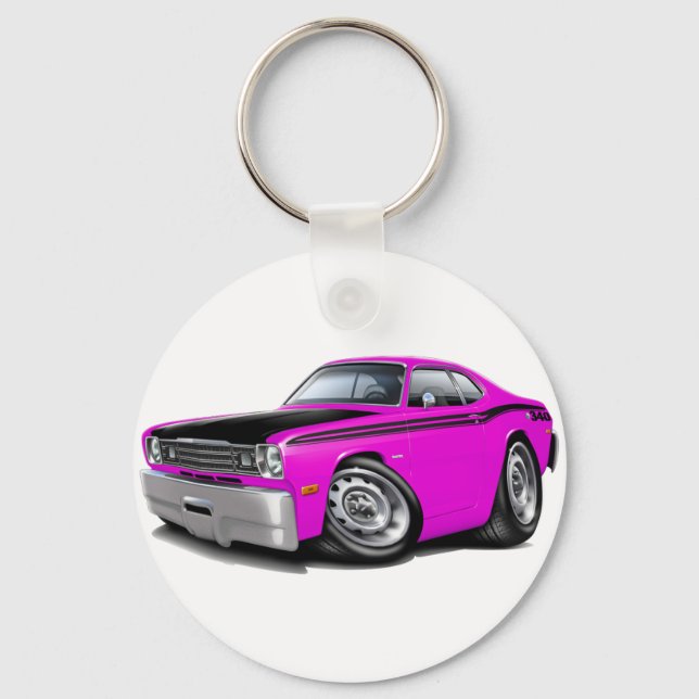 1970-74 Duster 340 Pink Car Keychain (Front)